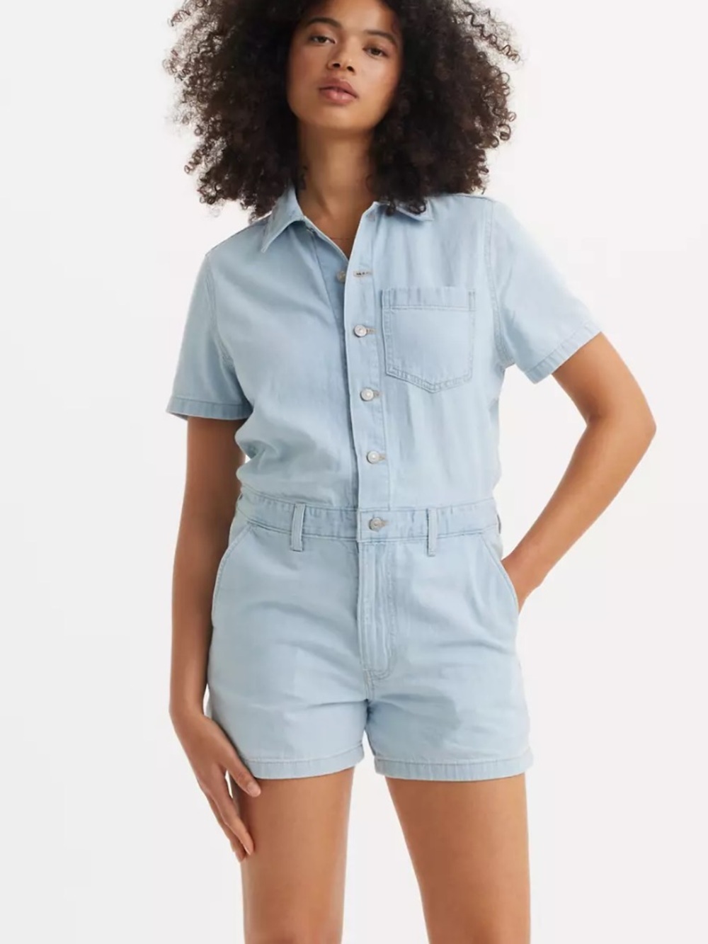 Levi's Heritage Short Sleeve Romper xs denim